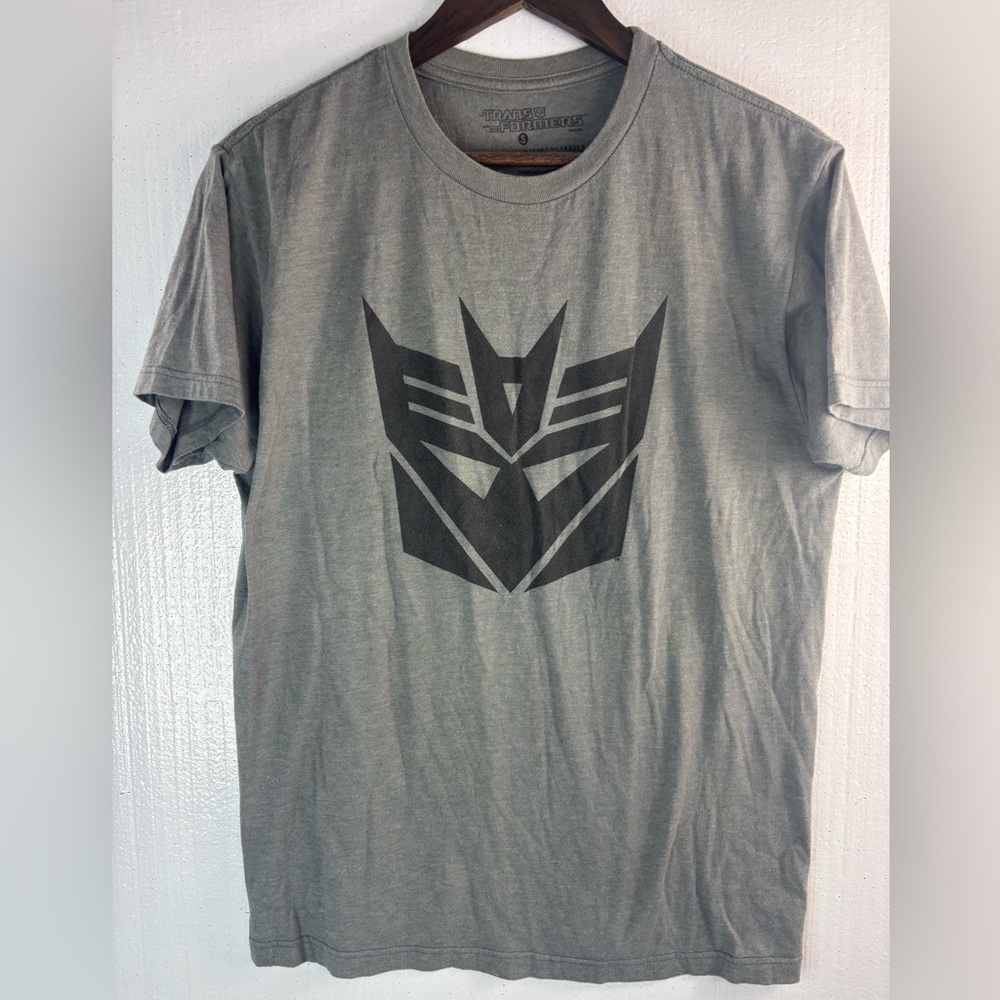 Transformers S Men’s Logo Gray Short Sleeve Tee Shirt